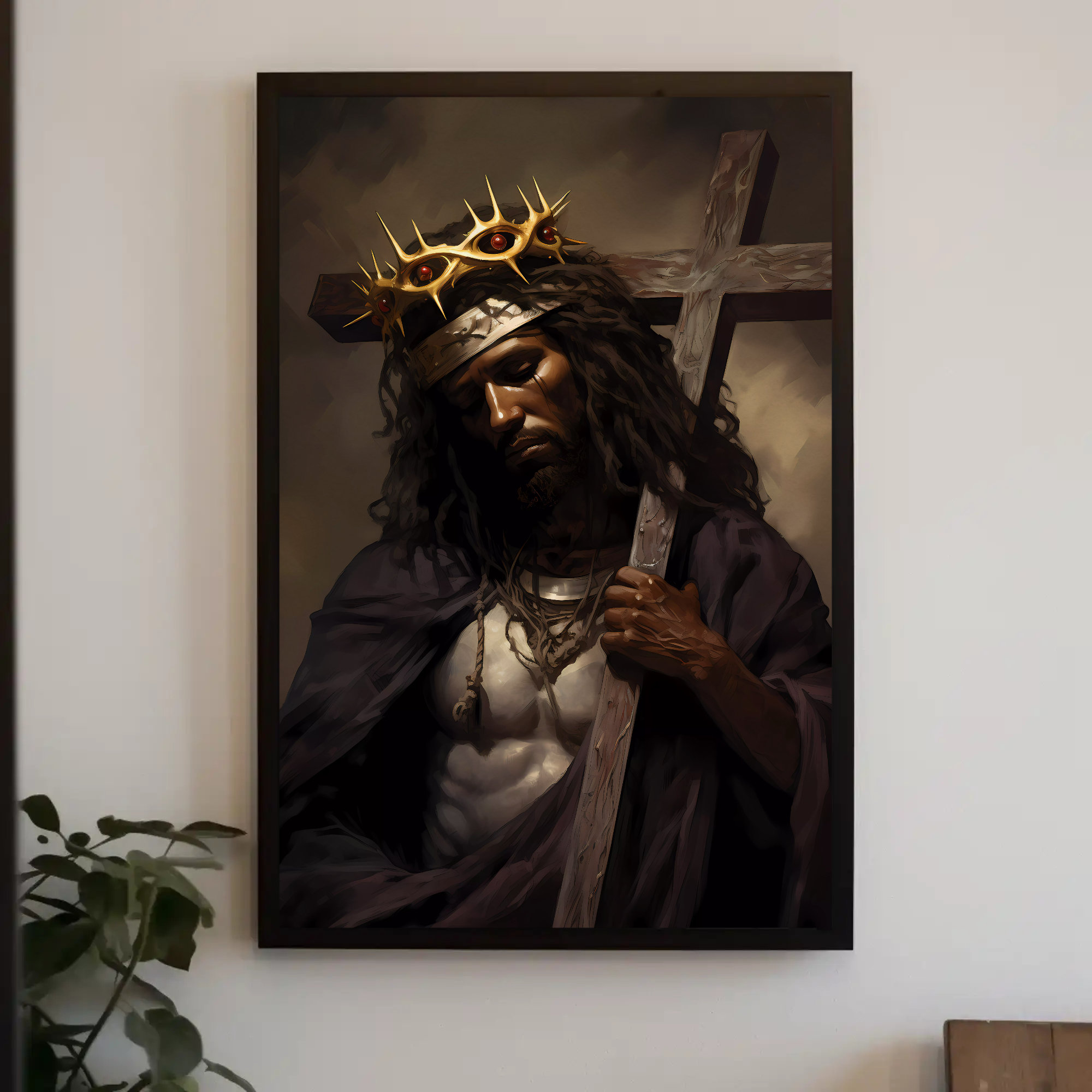 African American Art Black Jesus Wall Art Modern Art Religious ...