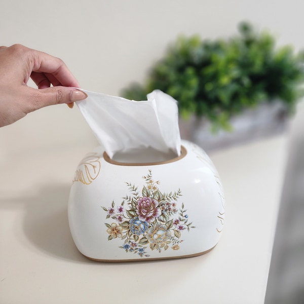 Round Ceramic Tissue Holder - Etsy