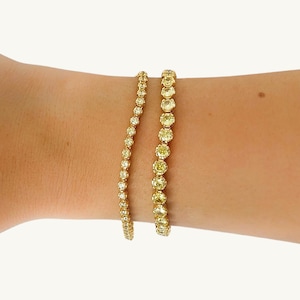 LUXE TENNIS BRACELET - Canary