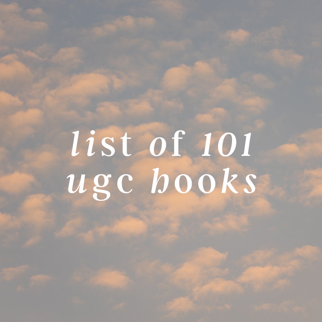 Ugc Creator Guide Ugc Hooks Guide Ugc Creator List Etsy