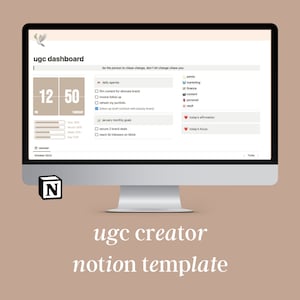 UGC Notion Template For UGC Creators | Premium UGC Notion Template to Help Manage Your Ugc Business | Top Ugc Project Tracker on the Market
