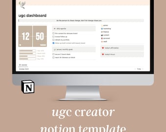 UGC-notiesjabloon voor UGC-makers | Premium UGC-notiesjabloon om uw Ugc-bedrijf te helpen beheren | Beste Ugc-projecttracker op de markt