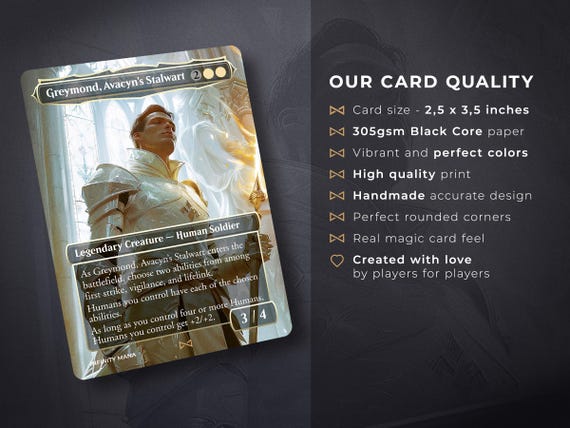 Greymond Avacyn's Stalwart Proxy Card: Full Art Custom Card - Etsy