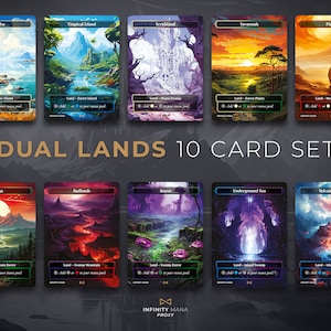 SET Dual Lands - Cartes proxy premium, carte Commander complète