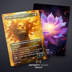 Héliod, couronné de soleil - Cartes proxy premium, carte Commander entièrement illustrée