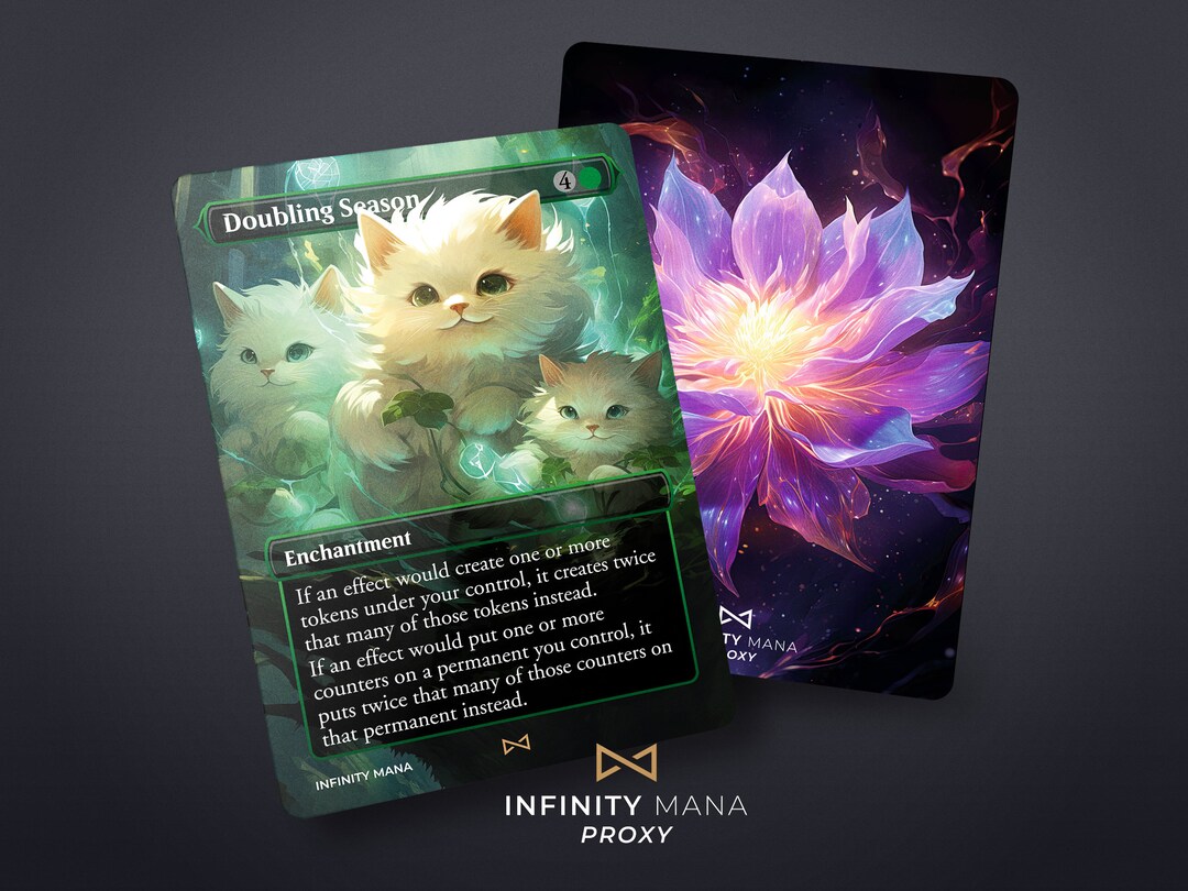 Doubling Season Premium Proxy MTG Cards, Full Art Commander Card - Etsy