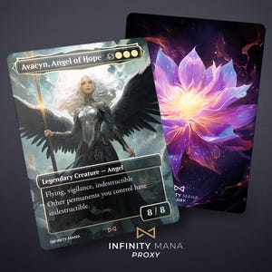 Ange de l'espoir Avacyn - Cartes proxy premium, carte Commandant entièrement illustrée