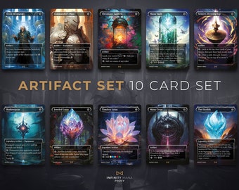 Illustration complète de cartes proxy d'artefact : lot de 10 commandants