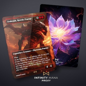 Urabrask Heretic Praetor- Premium Proxy Cards, karta dowódcy Full Art