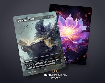 Demonic Tutor Proxy Card: Full Art Commander Card