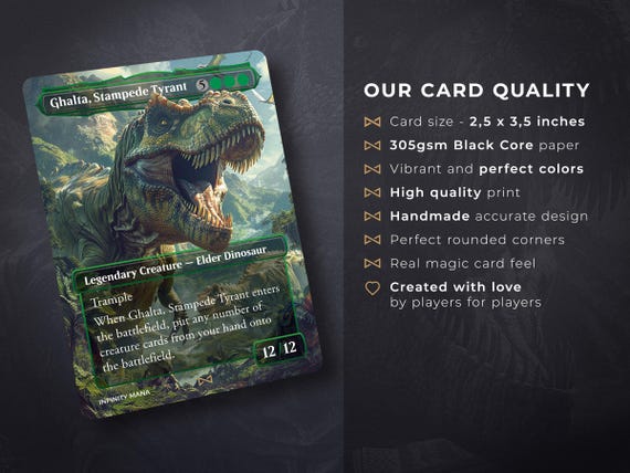 Ghalta, Stampede Tyrant Proxy Card - Full Art Commander Card - Etsy