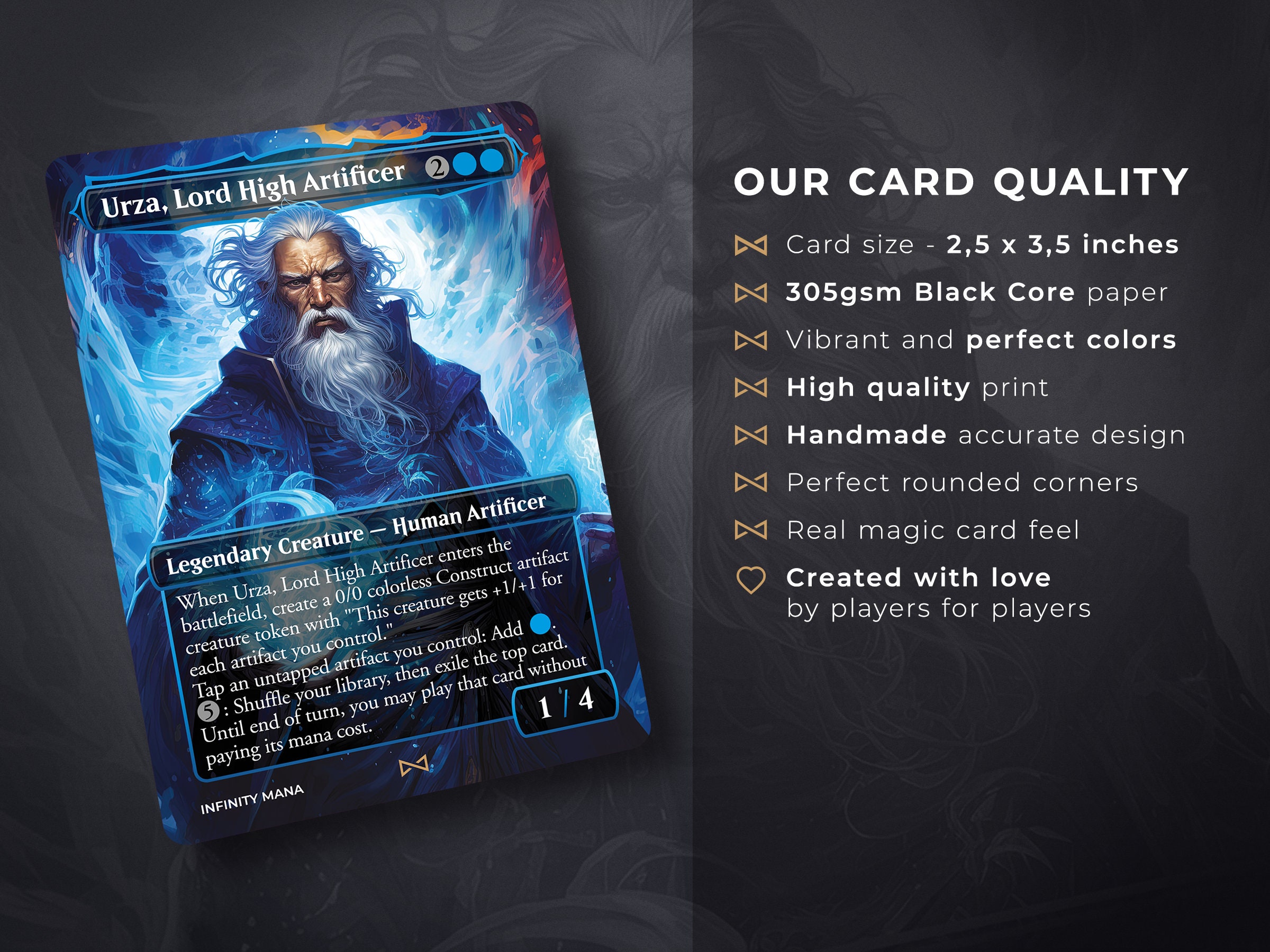 Urza Lord High Artificer - Premium Proxy Cards, Full Art