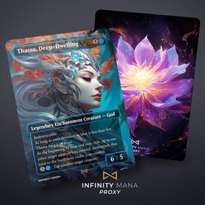 Thassa, habitant des grandes profondeurs - Cartes de procuration premium, illustrations complètes