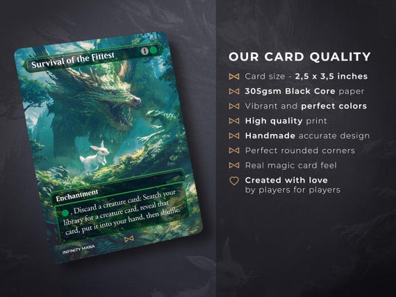 Survival of the Fittest Proxy Card – Full Art TCG - Etsy
