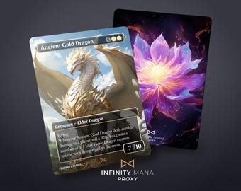 Carta proxy del Dragón Dorado Antiguo: Carta de comandante con arte completo