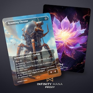 Roaming Throne - Cartes proxy premium, carte Commandant entièrement illustrée