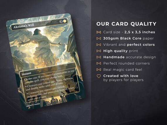 Akroma's Will Proxy Card: Full Art Commander Card - Etsy UK