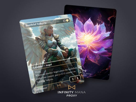 Youthful Valkyrie Proxy Card: Full Art Commander Card - Etsy Youthful Valkyrie Proxy Card: Full Art Commander Card - Etsy