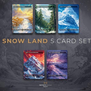 SET Snow Lands - Carte proxy premium, grafica completa