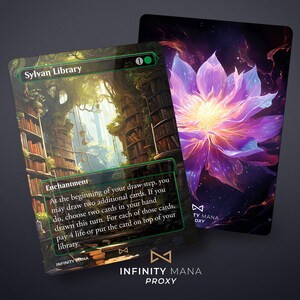 Sylvan Library - Cartes de procuration premium, illustrations complètes