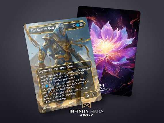 The Scarab God Proxy Card - Full Art, Premium TCG - Etsy