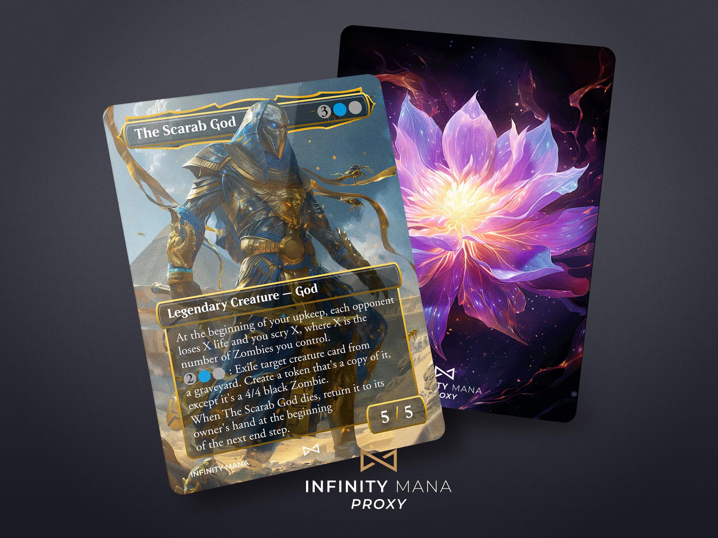 The Scarab God Proxy Card - Full Art, Premium TCG - Etsy