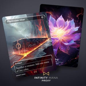 Altar Phyrexiano - Cartas Proxy Premium, Arte Completa de Cartas Personalizadas