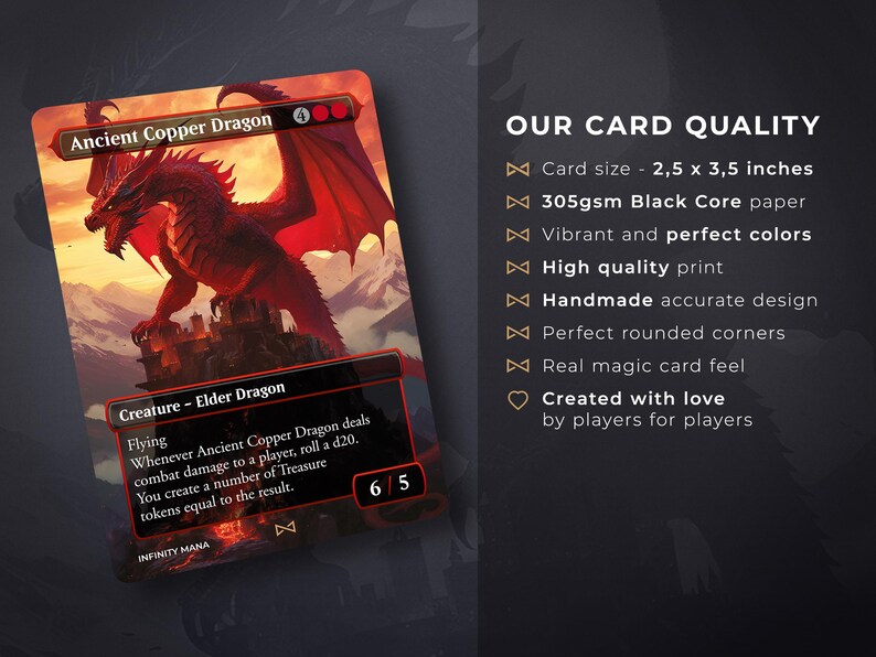 Ancient Copper Dragon Proxy Card - Full Art - Etsy