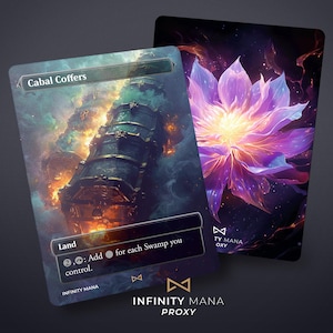 Coffres de la Cabale - Cartes proxy premium, carte Commandant entièrement illustrée