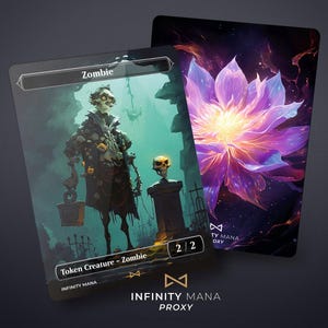 Jeton zombie - Cartes proxy premium, illustration complète