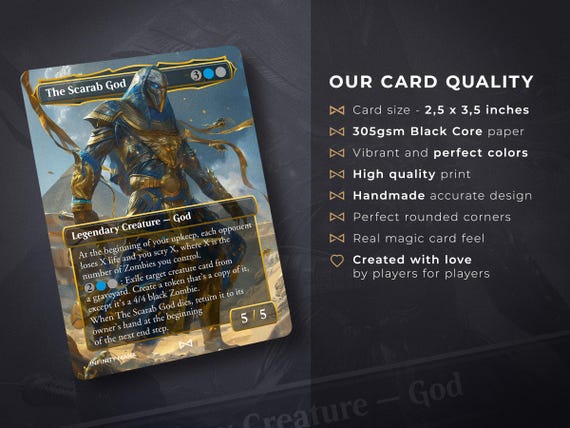 The Scarab God Proxy Card - Full Art, Premium TCG - Etsy