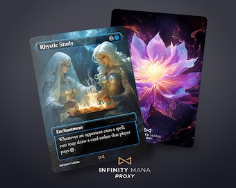 Rhystic Study - Magic Playtest Proxy - Fullart - Etsy