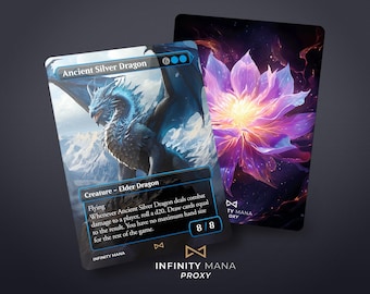 Ancient Silver Dragon Proxy Card - Full Art, TCG