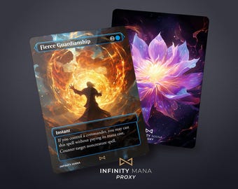 Fierce Guardianship Proxy Card: Full Art Commander Card