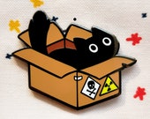 Schrodinger&#39;s Cat Enamel Pin - great gift for STEM or kitty lovers!
