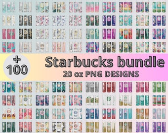 100+ Starbucks bundle 20oz tumbler Sublimation Templates , 100 starbucks design Skinny Straight Tapered tumbler Wrap ,20oz tumbler Bundle