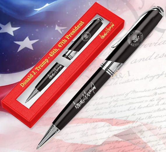 筆記具 Donald Trump 45th & 47th President Pen President Trump Signature Metal Pen - Executive Presidential Seal