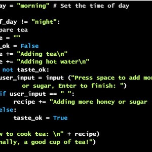 Code de préparation du thé Python - Mug noir brillant image 7