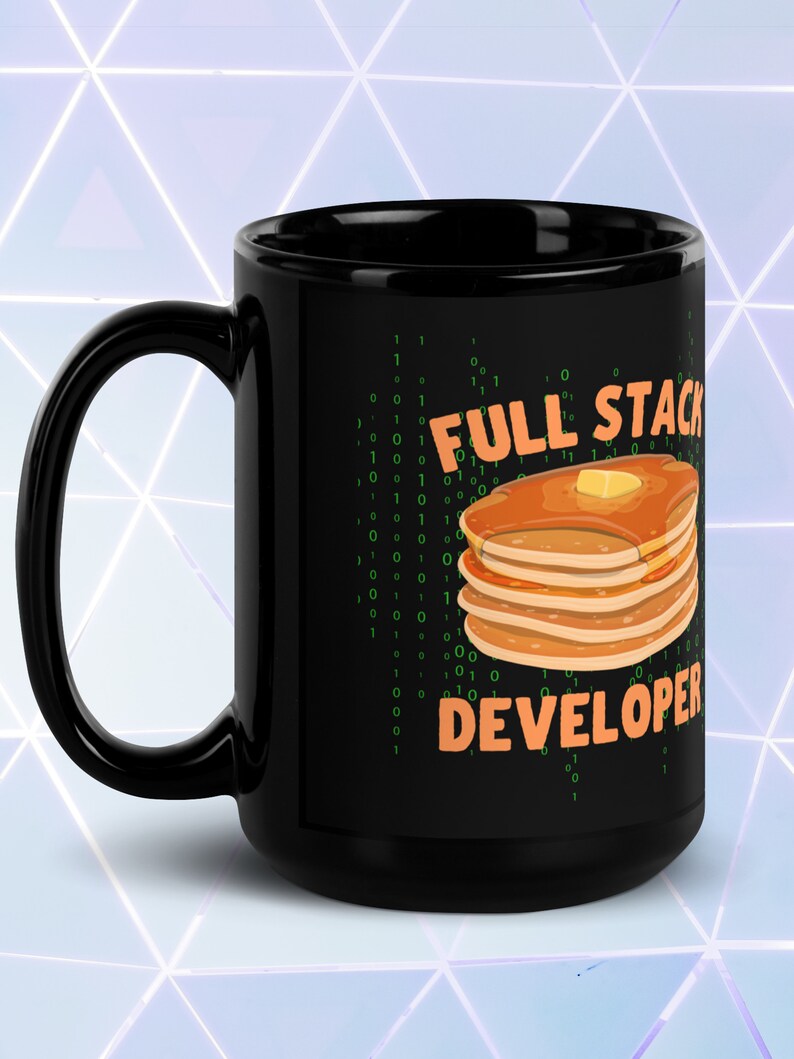 Développeur Full Stack - Tasse brillante noire Witty Definition image 7