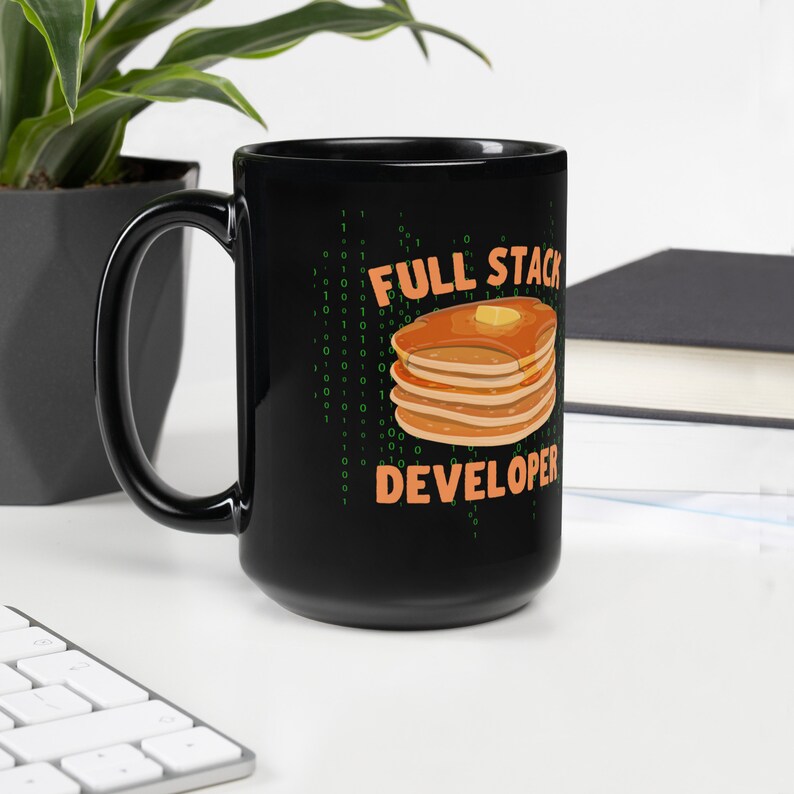 Full Stack Developer - Witty Definition Black Glossy Mug