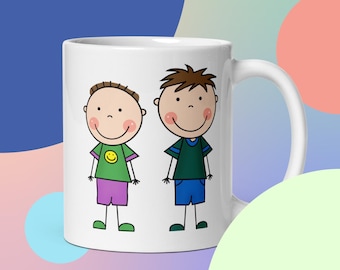 Brothers - Witty Definition (White glossy mug)