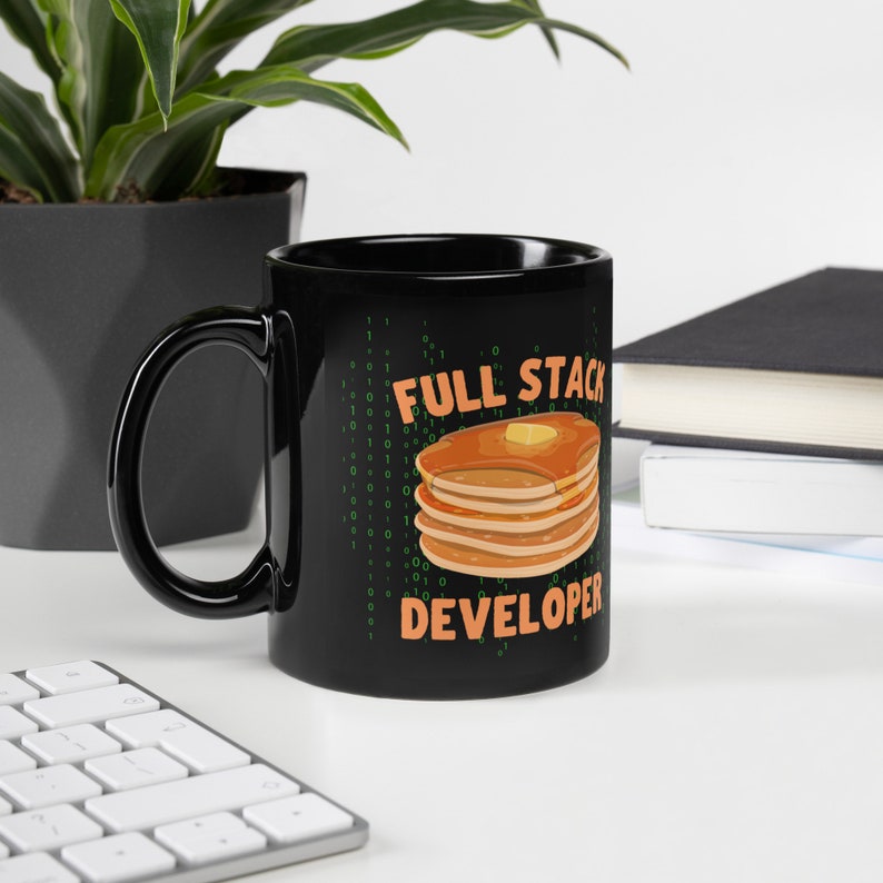 Full Stack Developer - Witty Definition Black Glossy Mug