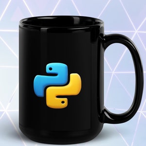Code de préparation du thé Python - Mug noir brillant image 6