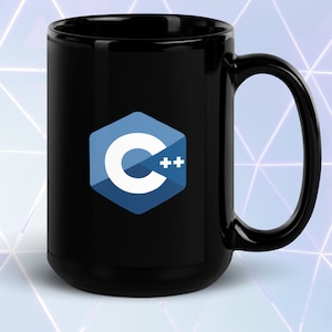 C++ Coffee Preparation Code - Black Glossy Mug - Etsy