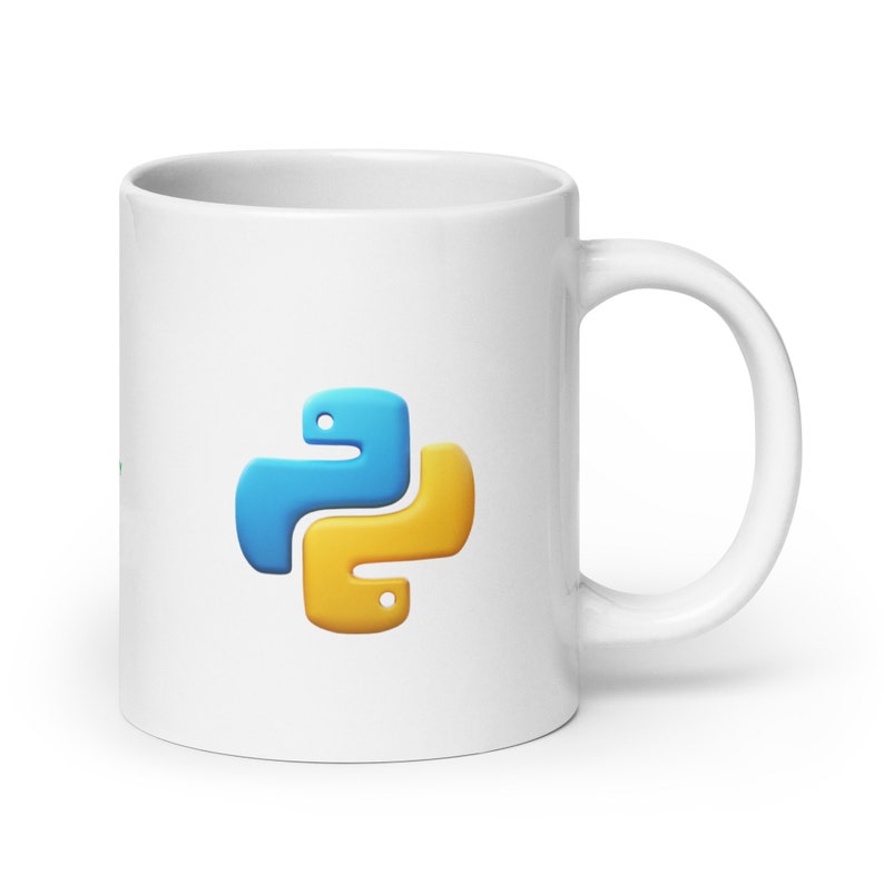 Python Tea Preparation Code - White glossy mug