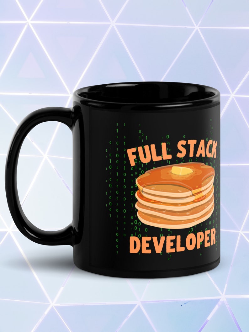 Développeur Full Stack - Tasse brillante noire Witty Definition image 3