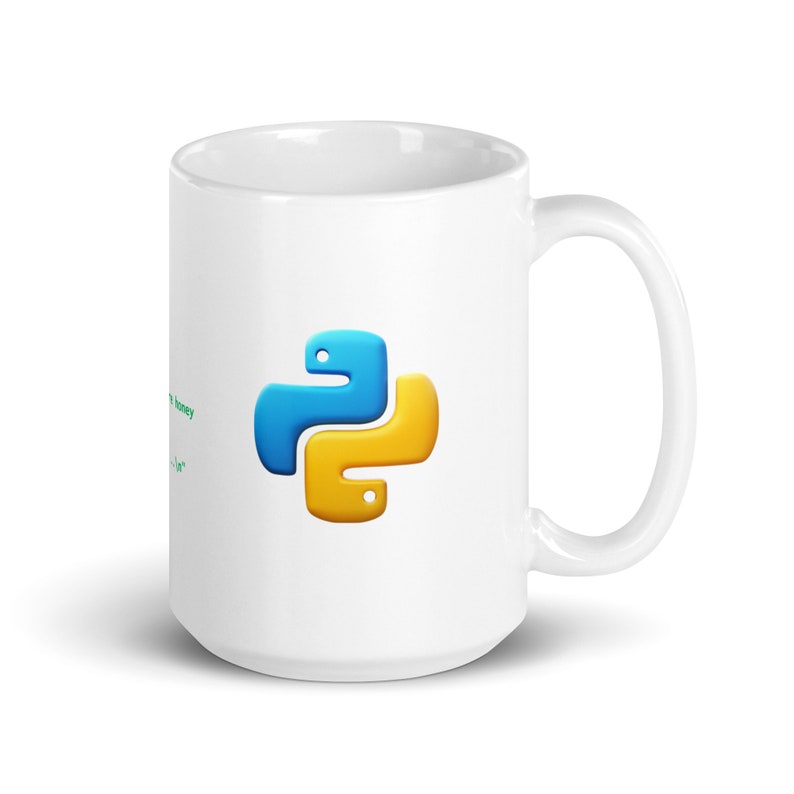 Python Tea Preparation Code - White glossy mug
