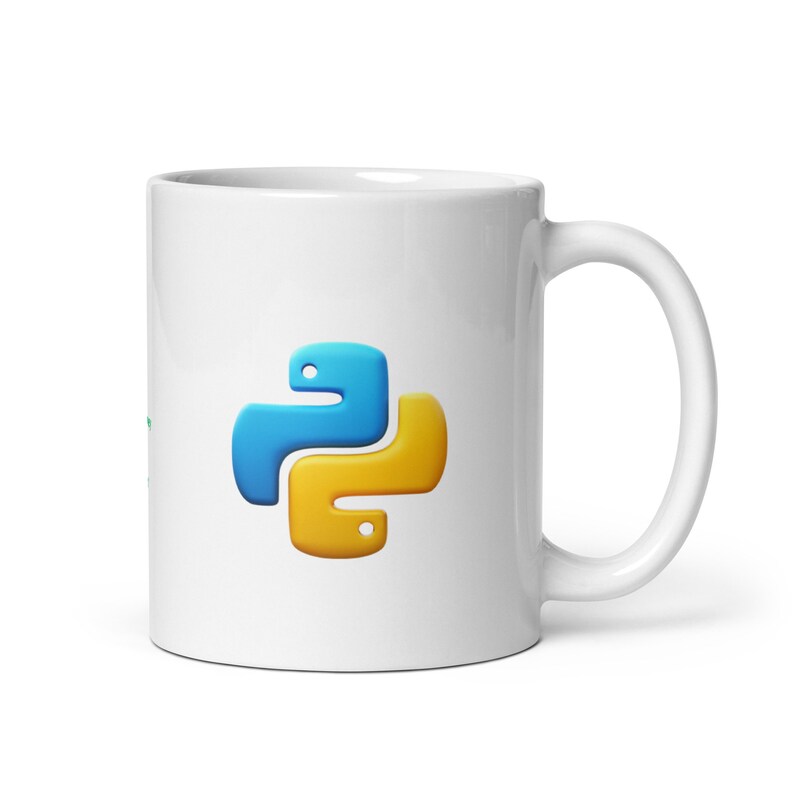 Python Tea Preparation Code - White glossy mug