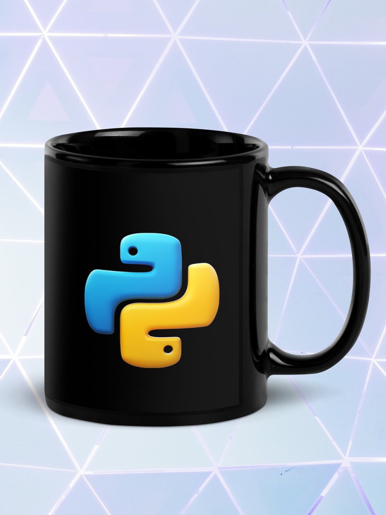Code de préparation du thé Python - Mug noir brillant image 3