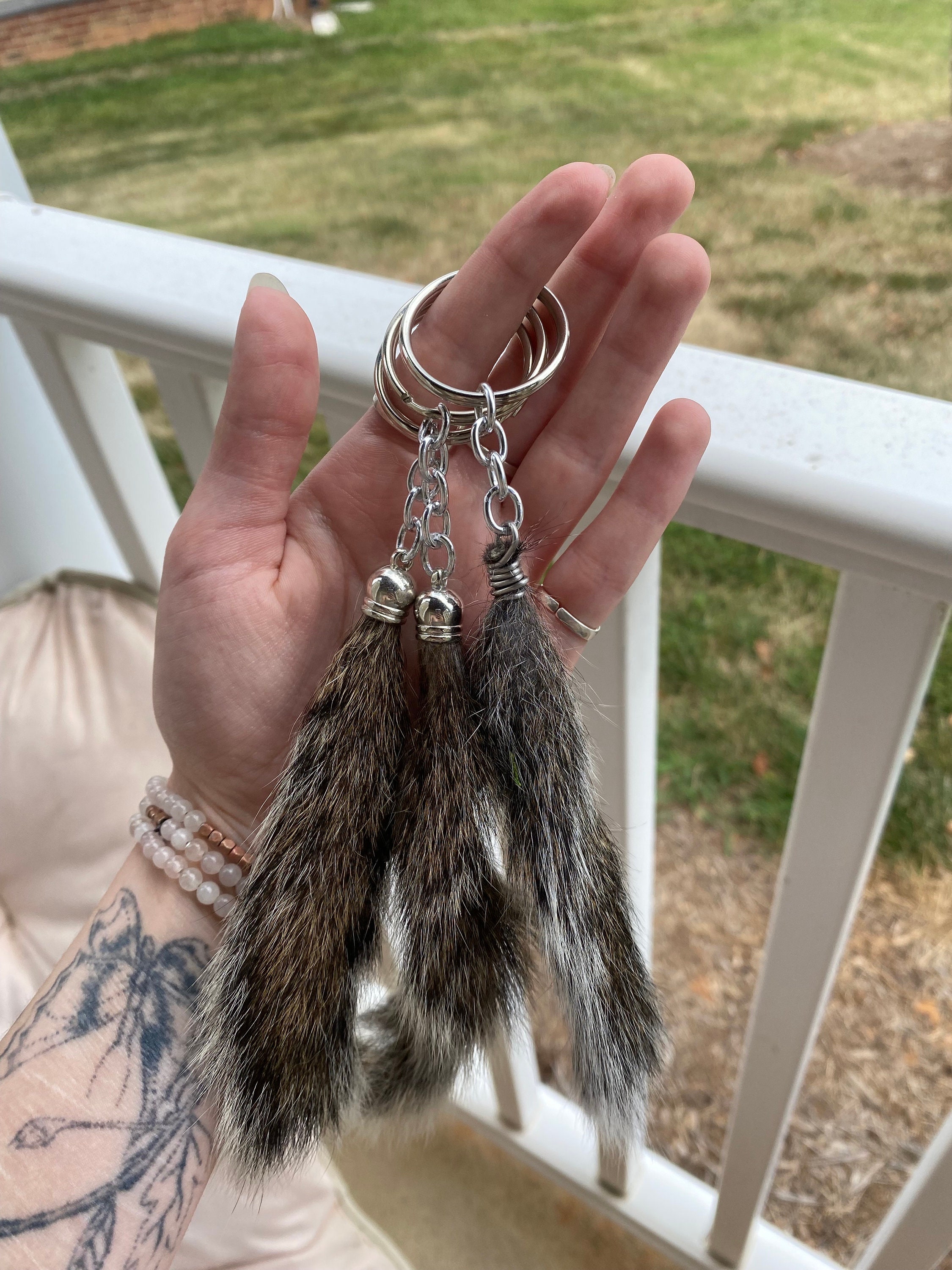 Squirrel hotsell tail keychain